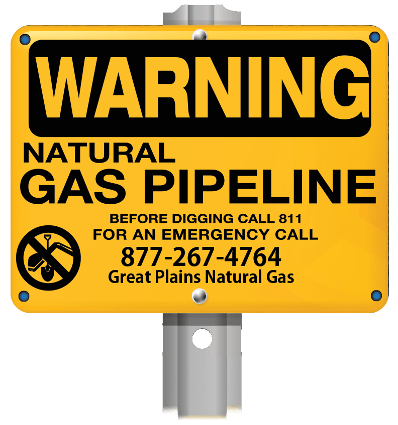 great plains natural gas pipeline marker